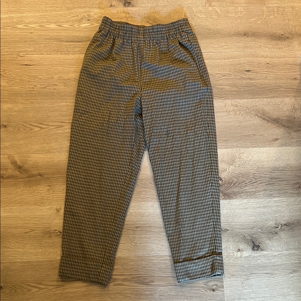 Madewell Brown Checkered Pants